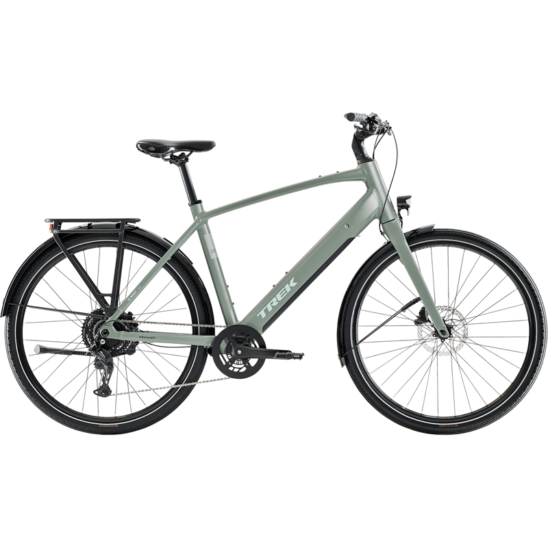 Balfes Bikes Trek Inbound+ 2 R8 Step Over Electric Hybrid Bike 2027 in Desert Sage | Free postage over £30, £10 off first order, price match & 0% finance.