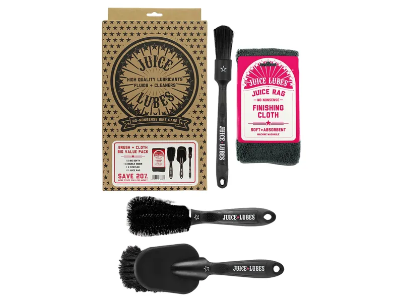 Juice Lubes Brush and Cloth Pack Mixed Bundle