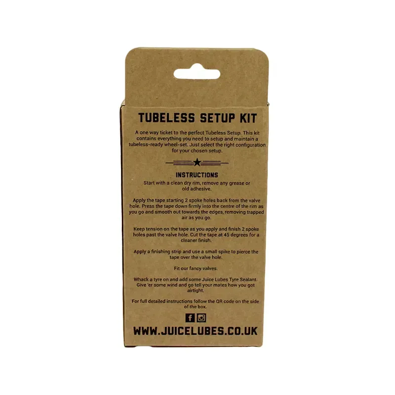 Juice Lubes Tubeless Setup Kit Road/Gravel 21mm Tape 65mm Valves 280ml-3