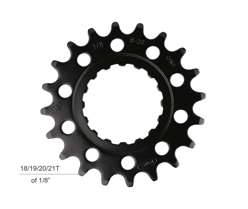 KMC Bosch Gen2 Front Wide Sprocket 1/8 19T in Black