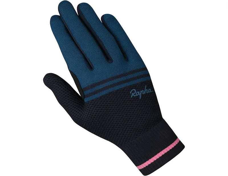 Rapha Merino Winter Gloves in Dark Navy/Teal-1