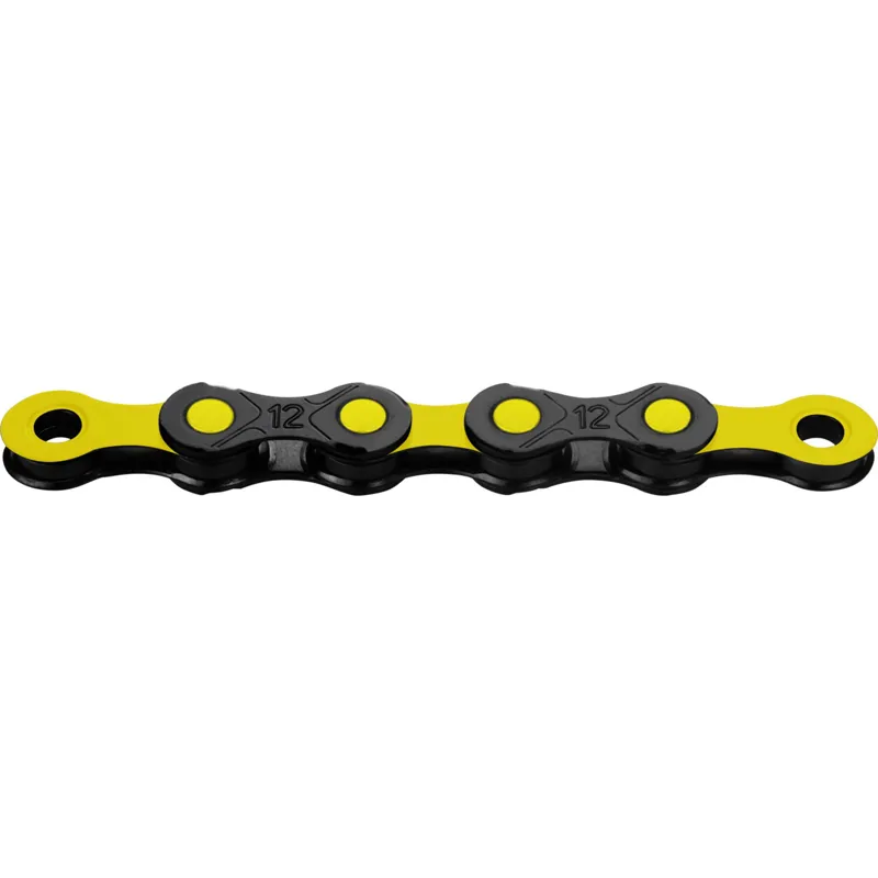 KMC DLC 12 Chain 126L in Black/Yellow-1