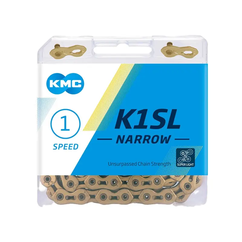 Balfes Bikes Kmc KMC K1SL Narrow Ti-N Chain 100L in Gold | Free postage over £30, £10 off first order, price match & 0% finance.