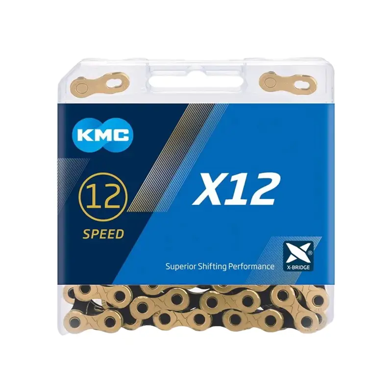 Balfes Bikes Kmc KMC X12 Ti-N Chain 126L in Gold/Black | Free postage over £30, £10 off first order, price match & 0% finance.