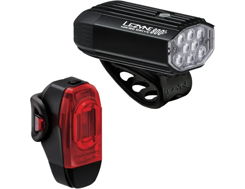 Lezyne Micro Drive 800+ / KTV Drive+ LED Light Set in Black