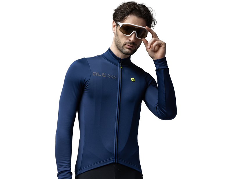 Ale Fondo 2.0 Solid Long Sleeve Jersey in Blue-3