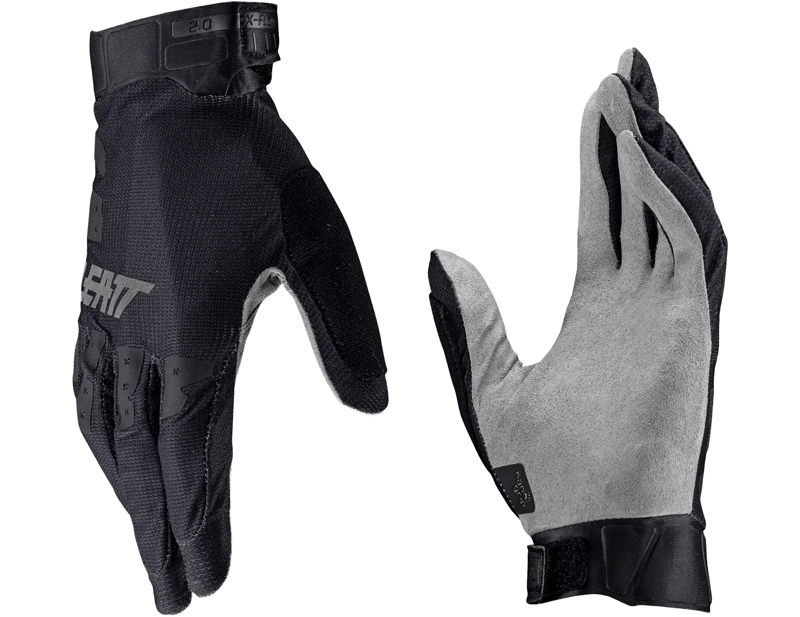 Leatt X-Flow MTB 2.0 Full Finger Gloves in Stealth Black/Grey-2