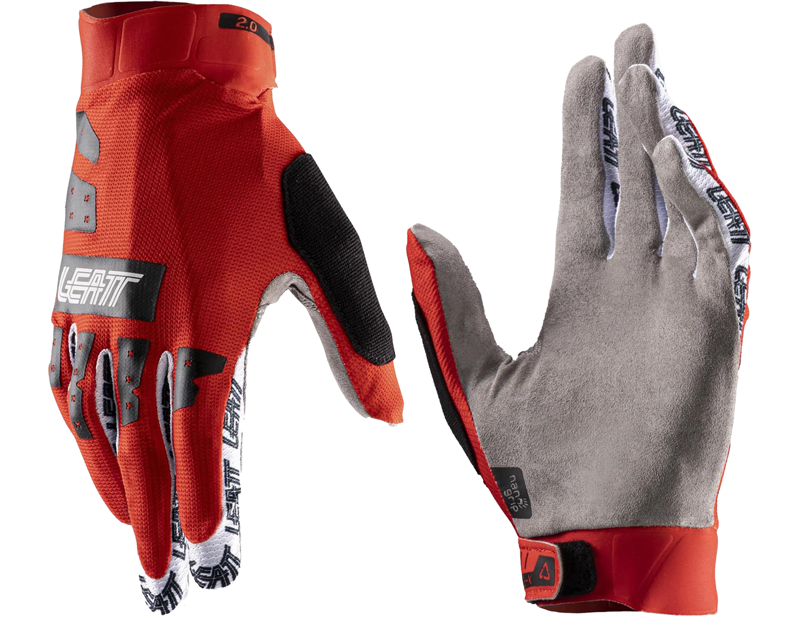 Leatt X-Flow MTB 2.0 Full Finger Gloves in Red-2
