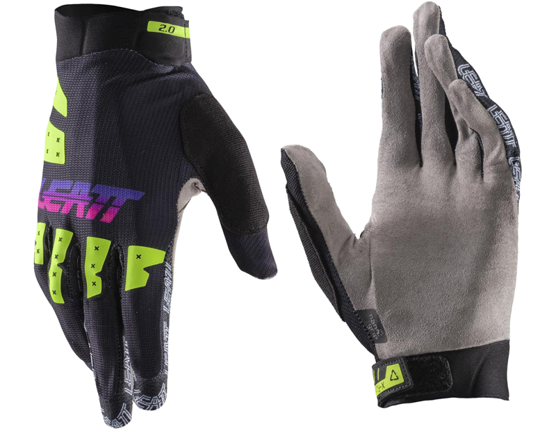 Leatt X-Flow MTB 2.0 Full Finger Gloves in Neon Black-2