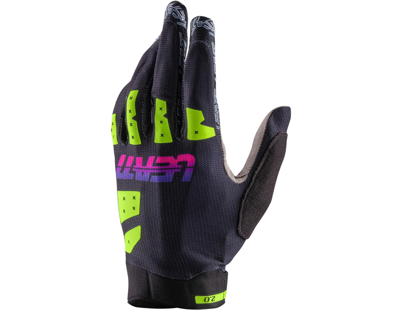 Leatt X-Flow MTB 2.0 Full Finger Gloves in Neon Black-1