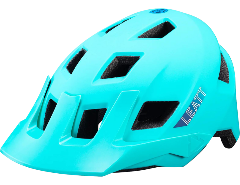 Leatt All Mountain 1.0 MTB Helmet Jr XS 50-54cm in Aqua Blue