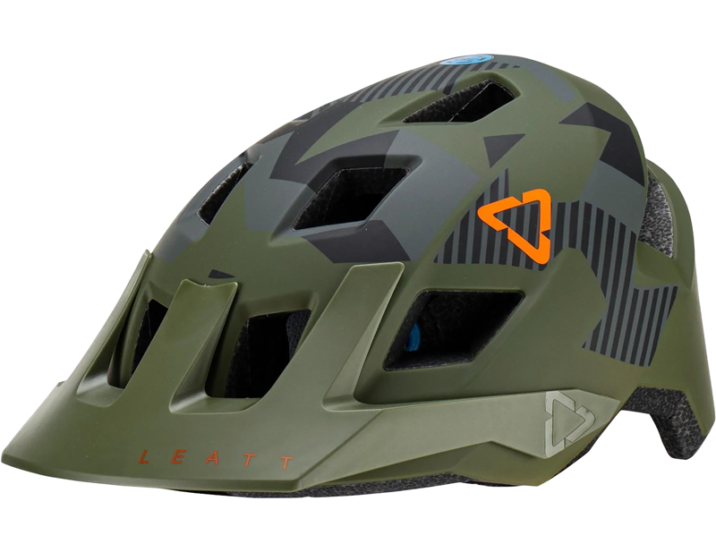 Leatt All Mountain 1.0 MTB Helmet Jr XS 50-54cm in Camo Green