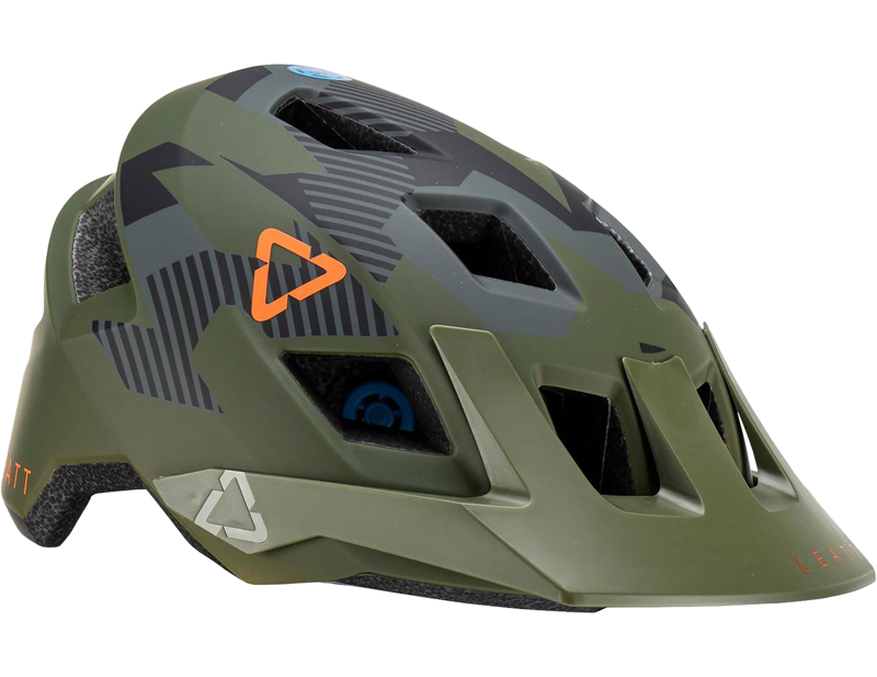Leatt All Mountain 1.0 MTB Helmet Jr XS 50-54cm in Camo Green-3
