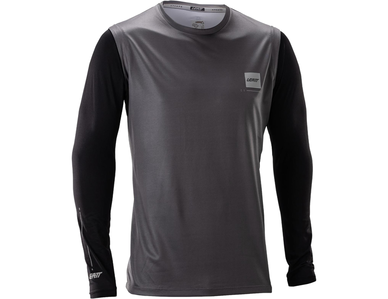 Leatt Gravity 2.0 MTB Long Sleeve Jersey in Graphite Black