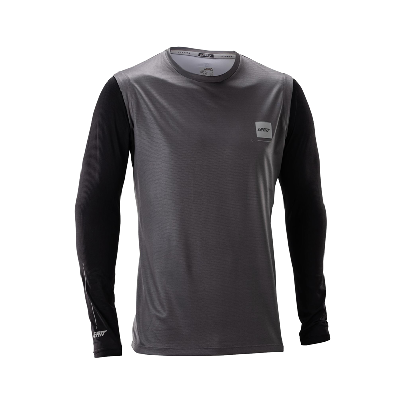 Balfes Bikes Leatt Gravity 2.0 MTB Long Sleeve Jersey in Graphite Black | Free postage over £30, £10 off first order, price match & 0% finance.
