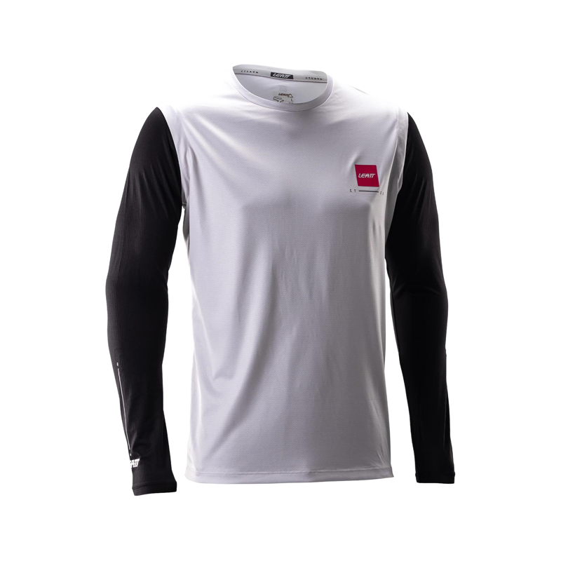 Balfes Bikes Leatt Gravity 2.0 MTB Long Sleeve Jersey in White | Free postage over £30, £10 off first order, price match & 0% finance.