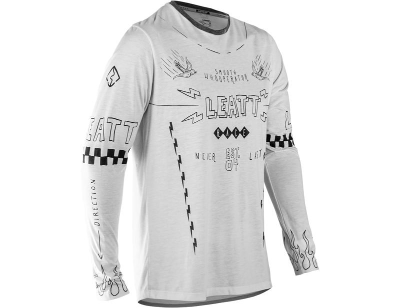 Balfes Bikes Leatt Gravity 3.0 MTB Long Sleeve Jersey in Cream White | Free postage over £30, £10 off first order, price match & 0% finance.