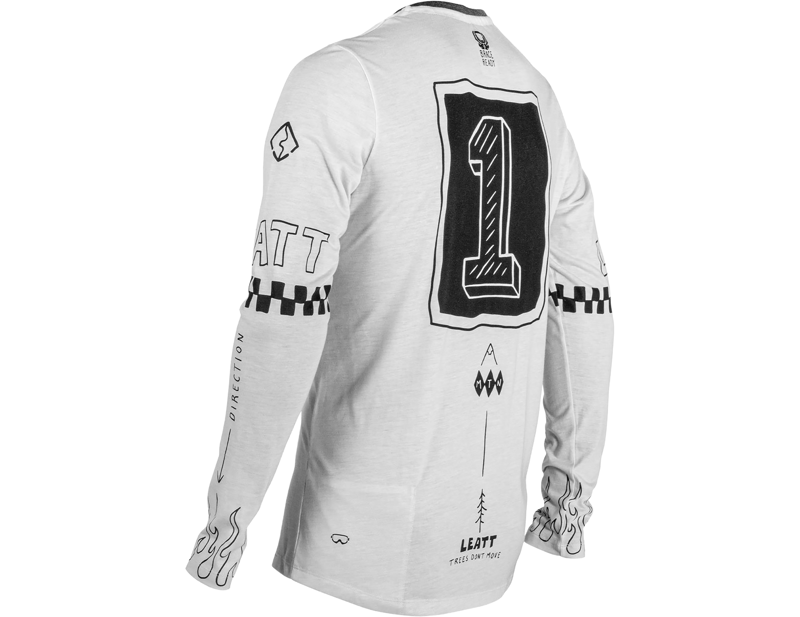 Leatt Gravity 3.0 MTB Long Sleeve Jersey in Cream White-1