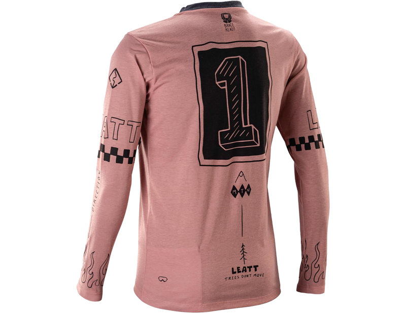 Leatt Gravity 3.0 Women's MTB Long Sleeve Jersey in Dusty Pink-1