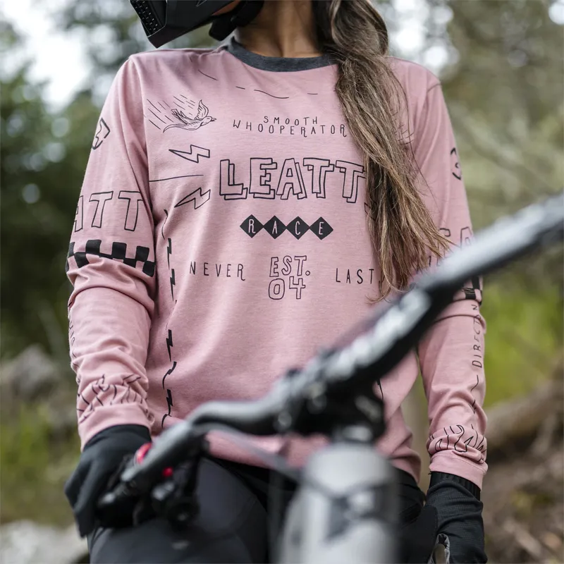 Leatt Gravity 3.0 Women's MTB Long Sleeve Jersey in Dusty Pink-3