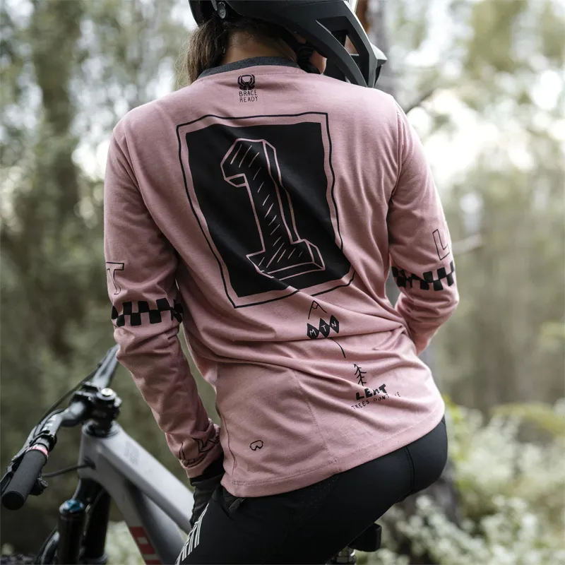 Leatt Gravity 3.0 Women's MTB Long Sleeve Jersey in Dusty Pink-4