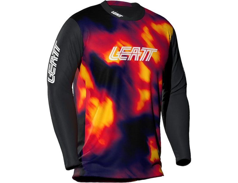 Leatt Gravity 4.0 MTB Long Sleeve Jr Jersey in Heatmap Red