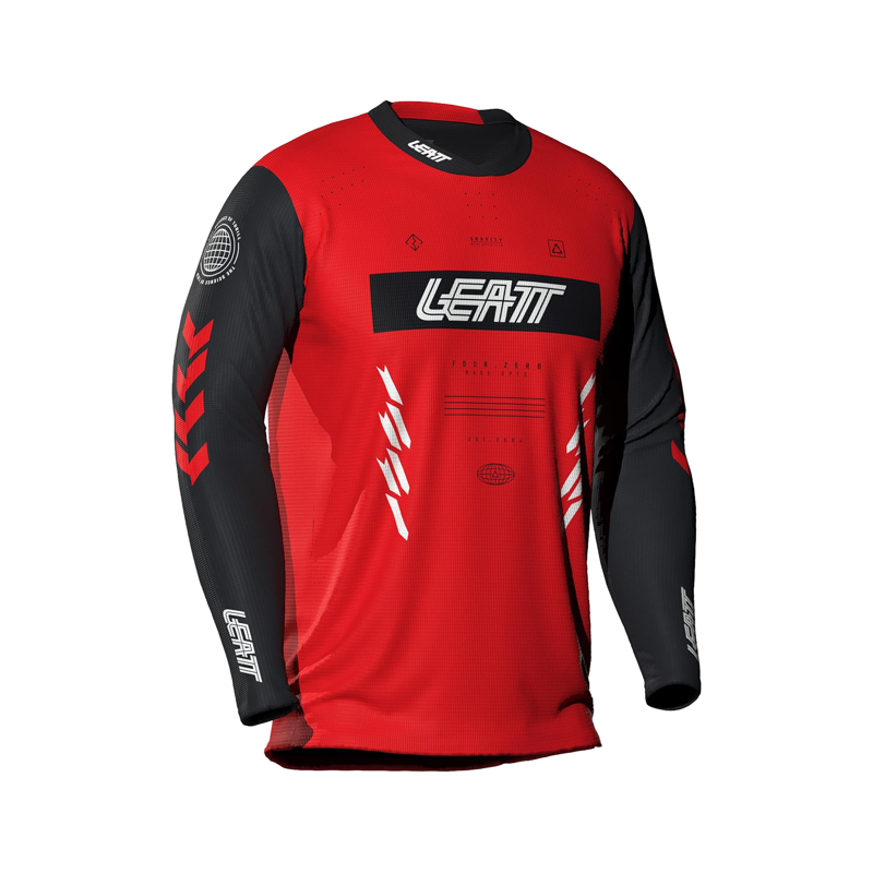 Balfes Bikes Leatt Gravity 4.0 MTB Long Sleeve Jr Jersey in Race Red | Free postage over £30, £10 off first order, price match & 0% finance.