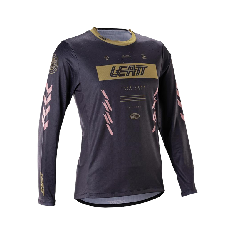 Balfes Bikes Leatt Gravity 4.0 MTB Women's Long Sleeve Jersey in Race Black | Free postage over £30, £10 off first order, price match & 0% finance.