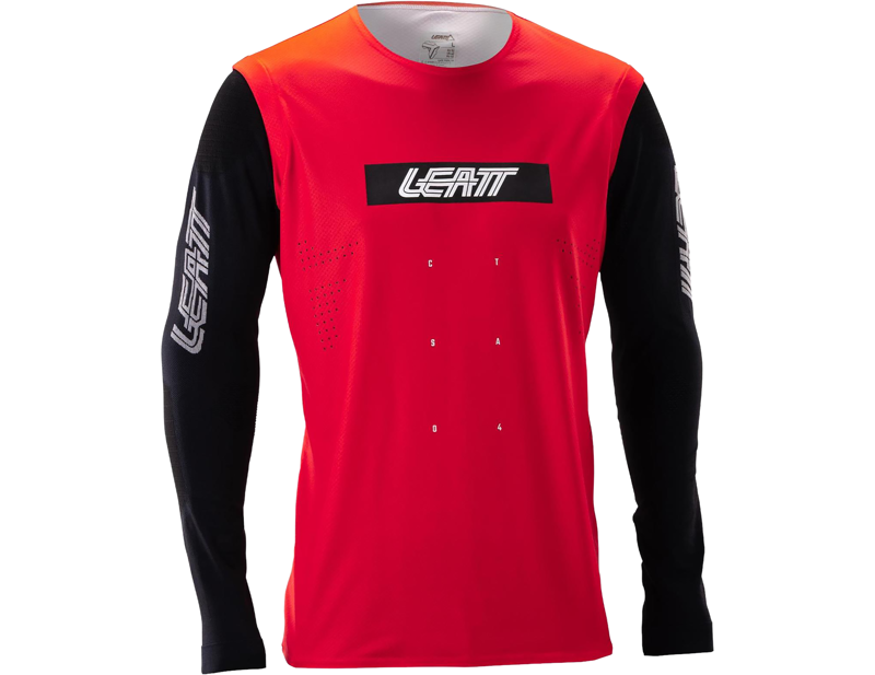 Leatt Gravity 8.0 MTB Long Sleeve Jersey in Race Red