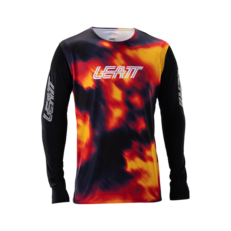 Balfes Bikes Leatt Gravity 8.0 MTB Long Sleeve Jersey in Heatmap Red | Free postage over £30, £10 off first order, price match & 0% finance.