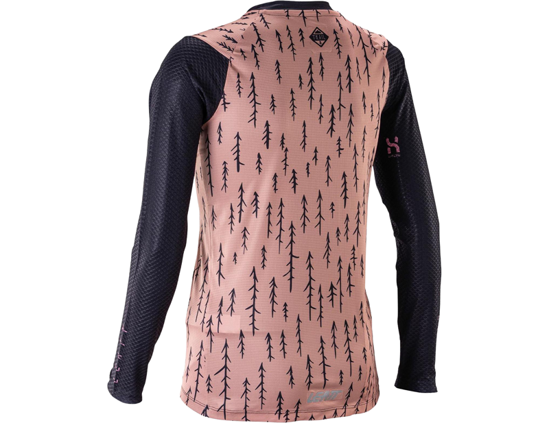 Leatt Trail 3.0 Women's MTB Long Sleeve Jersey in Trails Pink-1
