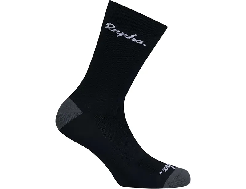 Rapha Logo Socks in Black/Dark Grey