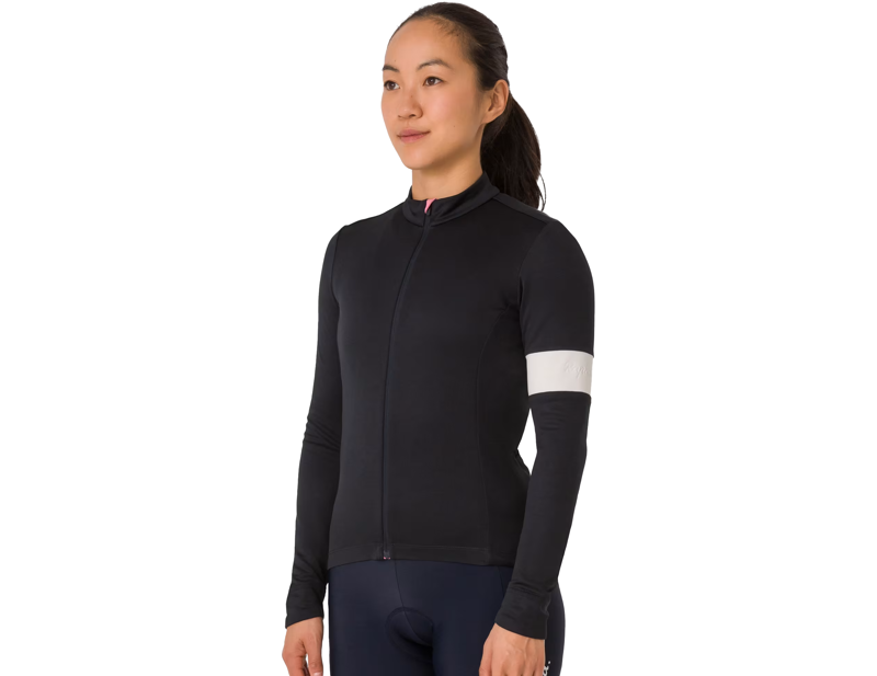 Rapha Women's Classic Long Sleeve Jersey in Black/White-2