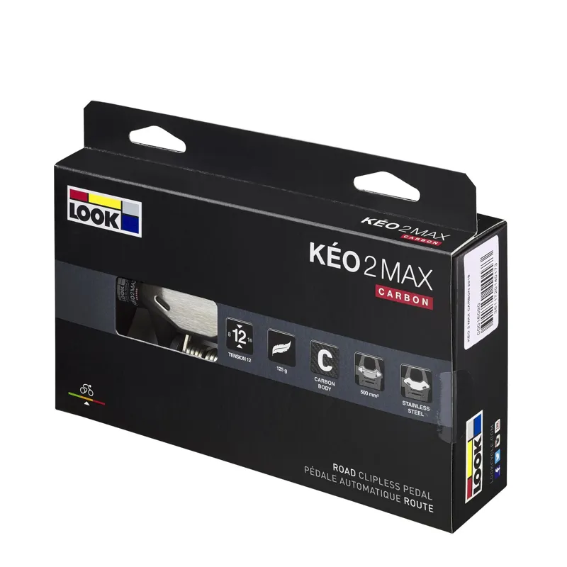 Look Keo 2 Max Carbon Pedals with Keo Grip Cleat in Black-9