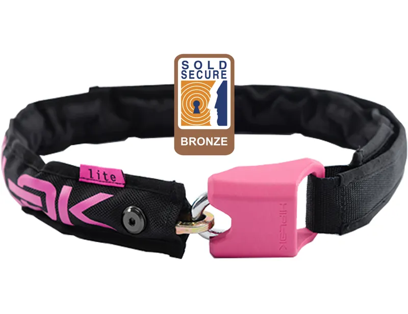 Hiplok Lite Wearable 75cm Chain Lock in Black/Pink