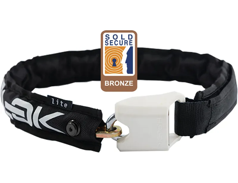 Hiplok Lite Wearable 75cm Chain Lock in Black/White