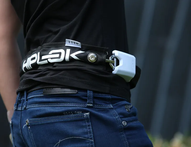 Hiplok Lite Wearable 75cm Chain Lock in Black/White-4