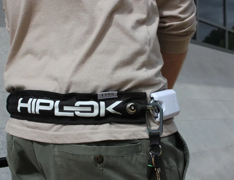 Hiplok Lite Wearable 75cm Chain Lock in Black/White-5