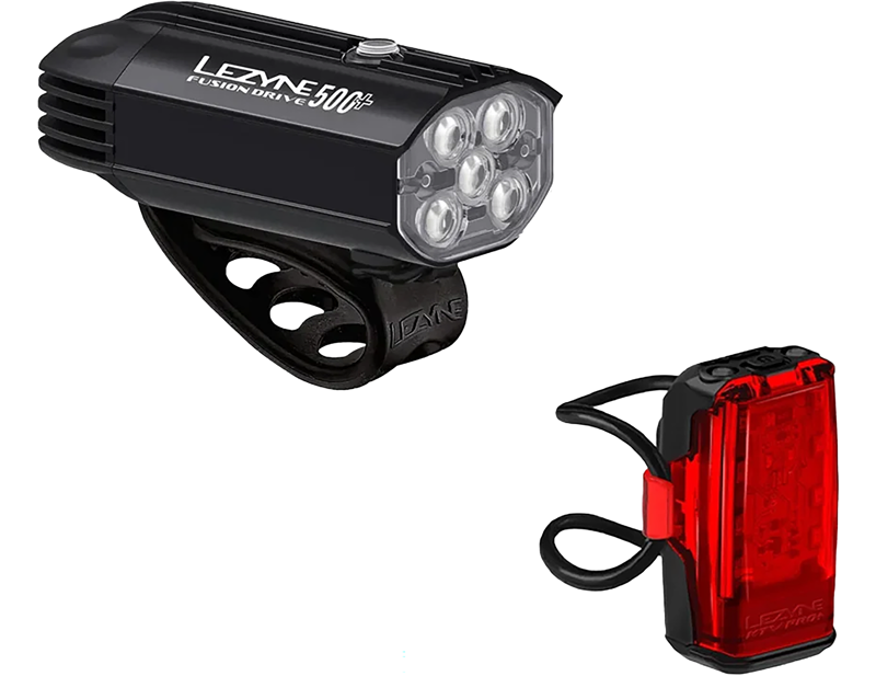 Lezyne Fusion Drive 500+ and KTV Drive Pro+ Bike Light Set