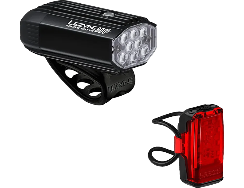 Lezyne Micro Drive 800+ / KTV+ Drive Light Set in Black