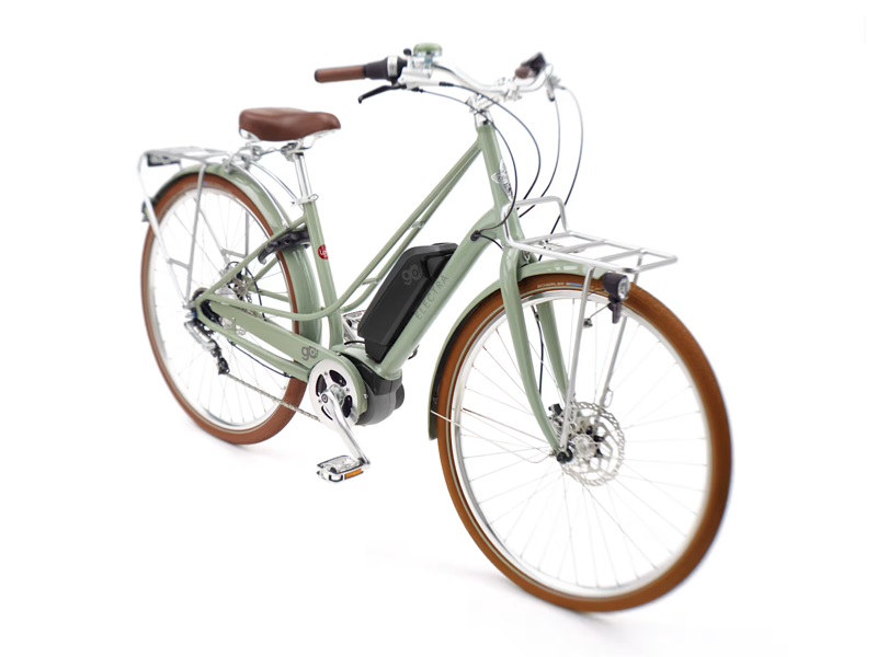 Electra Loft Go 5i 500wh Step Through Electric Hybrid Bike 2025 in Green-1