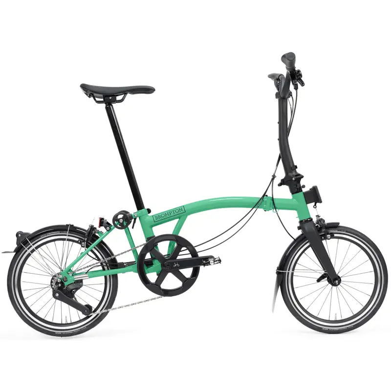 Balfes Bikes Brompton P Line V2 4-Speed Folding Bike 2026 in Palm Green | Free postage over £30, £10 off first order, price match & 0% finance.
