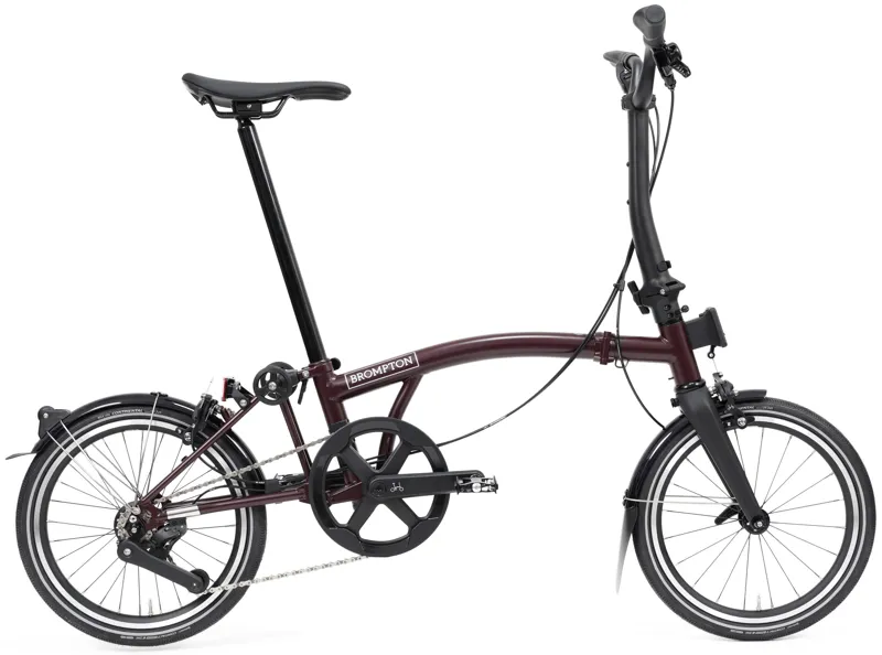 Brompton P Line V2 4-Speed Folding Bike 2026 in Red Plum