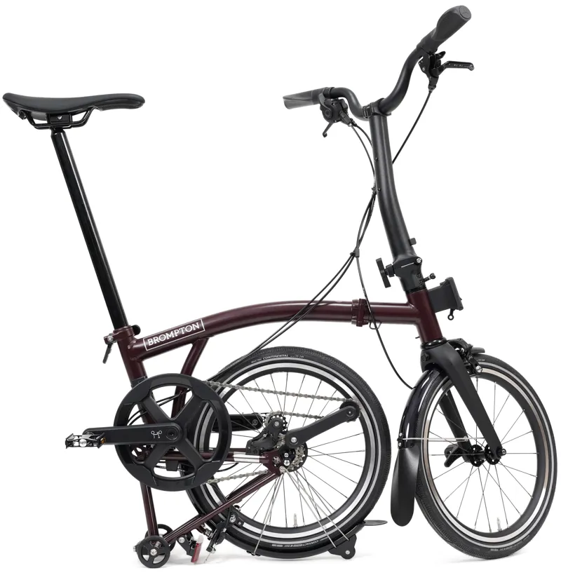 Brompton P Line V2 4-Speed Folding Bike 2026 in Red Plum-1