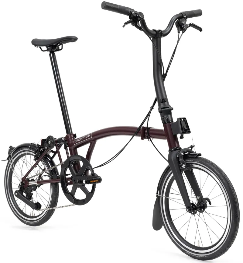 Brompton P Line V2 4-Speed Folding Bike 2026 in Red Plum-2
