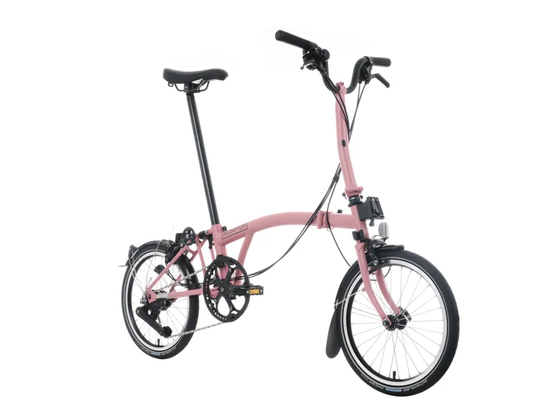 Brompton C Line 12-Speed Folding Bike 2025 in Flamingo Pink-6