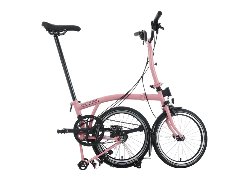 Brompton C Line 12-Speed Folding Bike 2025 in Flamingo Pink-5