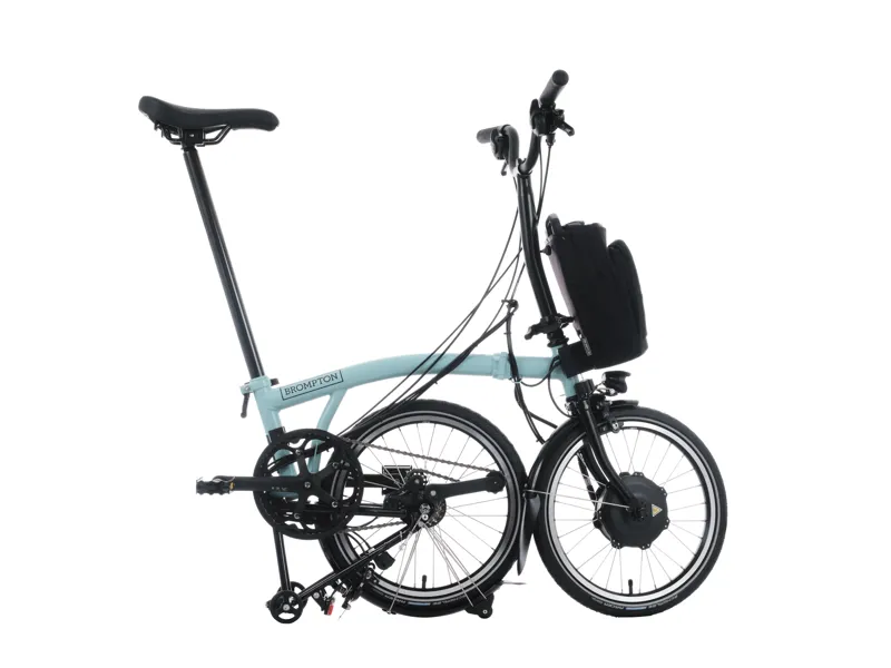 Brompton Electric C Line 12-Speed Folding Bike 2025 in Turkish Green-1