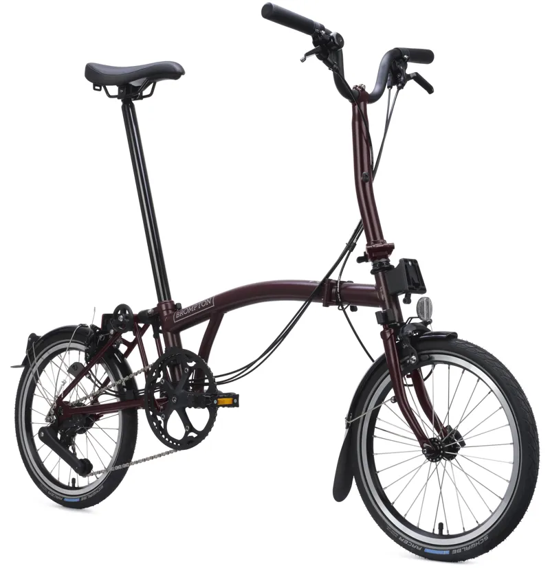 Brompton C Line 12-Speed Folding Bike 2026 in Red Plum-2