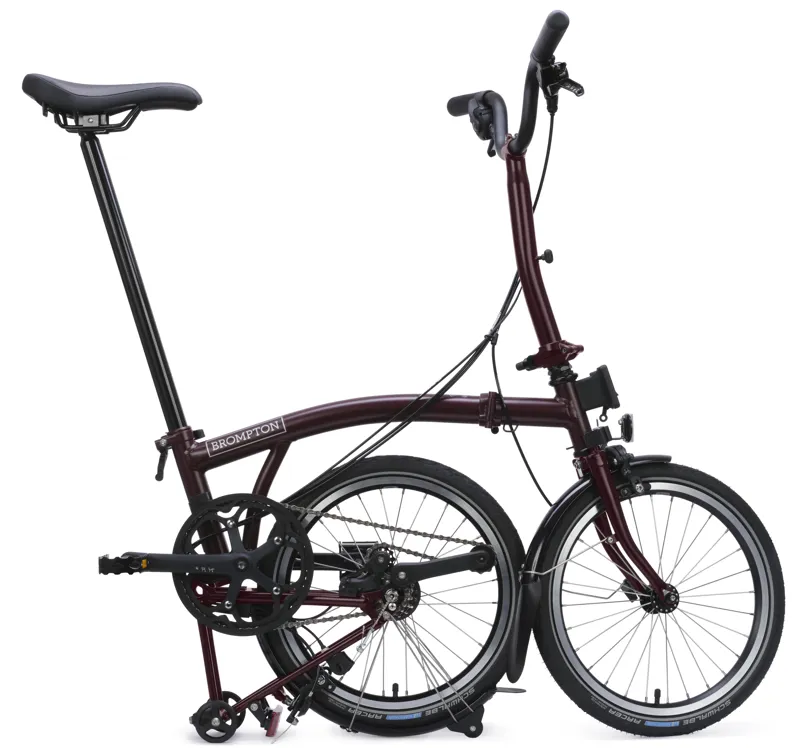 Brompton C Line 12-Speed Folding Bike 2026 in Red Plum-3